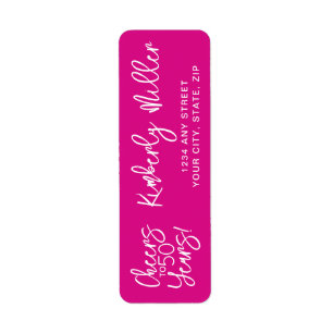 Trendy Whimsical Pink Cheers to 50 Years Birthday