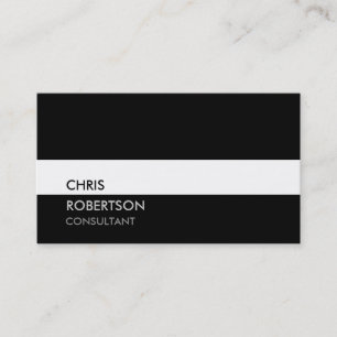 Trendy White Black Attractive Business Card
