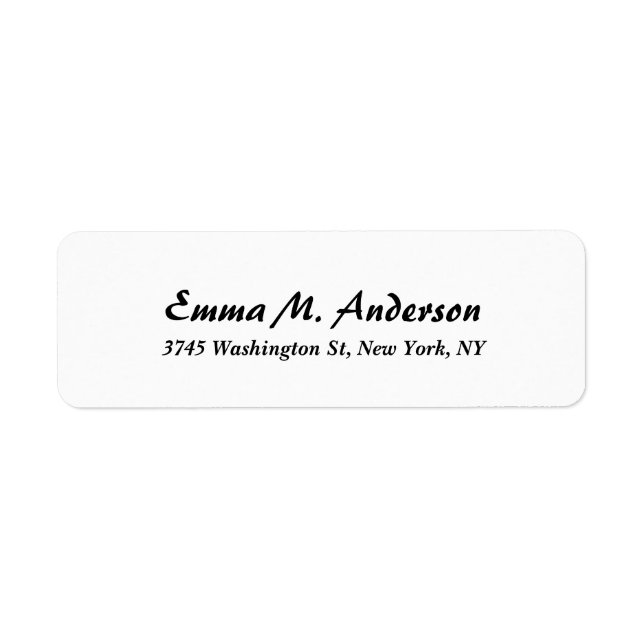 Trendy White Classical Professional Elegant Script (Front)