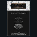 Trendy White Marble Makeup & Hair Beauty Salon Flyer<br><div class="desc">Trendy White Marble Makeup & Hair Beauty Salon Flyer. 
(1) For further customization,  please click the "customize further" link and use our design tool to modify this template. 
(2) If you need help or matching items,  please contact me.</div>