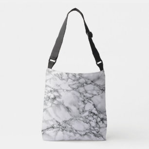 Trendy White Marble Stone Crossbody Bag