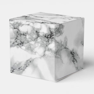 Trendy White Marble Stone - Favor Box