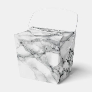 Trendy White Marble Stone - Favor Box