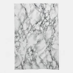 Trendy White Marble Stone Kitchen Towel