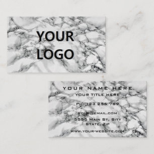 Trendy White Marble Stone - Modern Professional Business Card