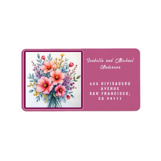 Trendy Wildflowers Beautiful Luxury Collection Label (Front)