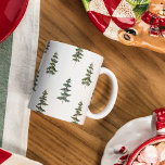 Trendy Winter | Christmas Tree Pattern Mug<br><div class="desc">Trendy Winter | Christmas Tree Pattern</div>