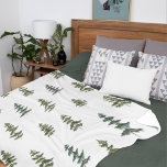 Trendy Winter | Christmas Tree Pattern Sherpa Blanket<br><div class="desc">Trendy Winter | Christmas Tree Pattern</div>