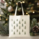 Trendy Winter | Christmas Tree Pattern Tote Bag<br><div class="desc">Trendy Winter | Christmas Tree Pattern</div>