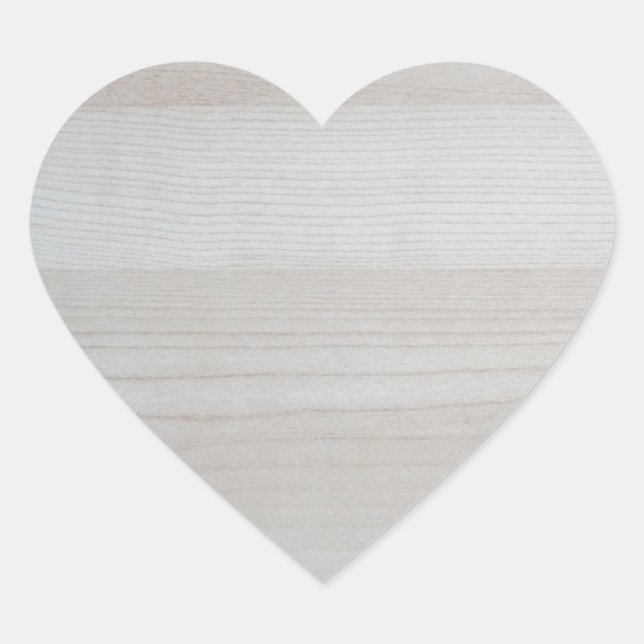 Trendy Wood Blank Template Design Nature Modern Heart Sticker (Front)