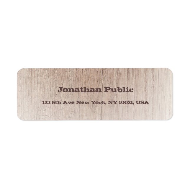Trendy Wood Board Look Distressed Text Template (Front)