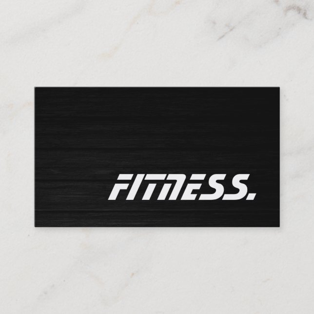 Trendy Wood Trainer Sport Fitness Carte de visite (Devant)
