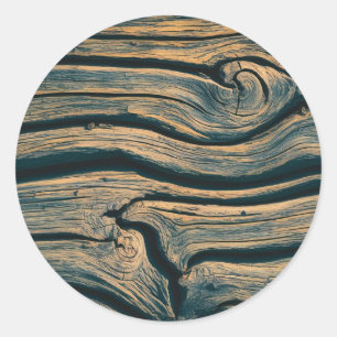 Trendy Wood Wooden Tree Logs Classic Round Sticker