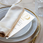 Trendy Wreath EDITABLE COLOR Wedding Menu Card<br><div class="desc">Matching items available. Visit our website at berryberrysweet.com for stylish stationery designs and personalized gifts.</div>