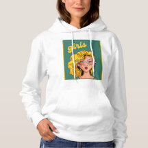 Trendy Yellow Girl Beautiful Hoodie