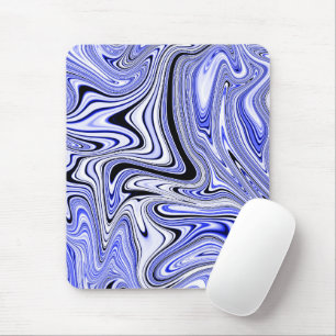 Trendy Yellow Marble Swirl Mouse Pad