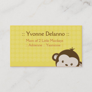 Trendy Yellow Monkey Business / Mommy Calling Card