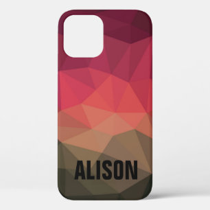 Trendy youthful bold ombre custom name iPhone 12 case