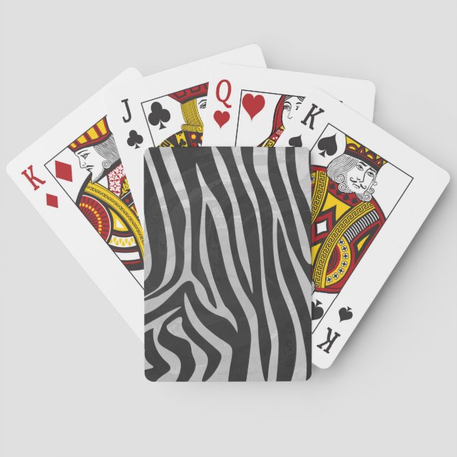 Trendy Zebra Animal Print Pattern created by Imagi Playing Cards (Back)