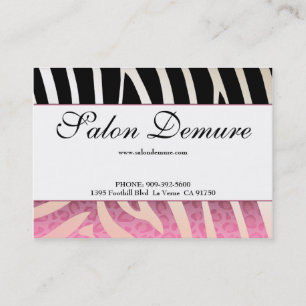 Trendy Zebra & Cheetah Salon Sale Certificates