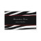 Trendy zebra customizable red business card