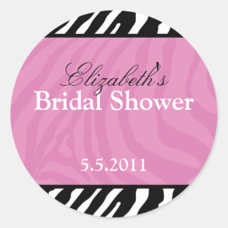 Trendy Zebra Stripe Customizable Favour Stickers