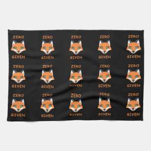 Trendy Zero Fox Given phrase Emoji Cartoon Kitchen Towel