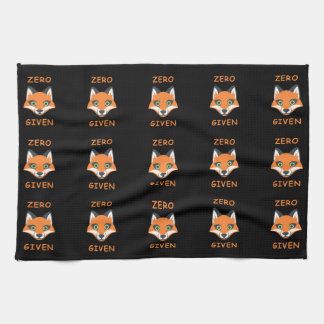 Trendy Zero Fox Given phrase Emoji Cartoon Kitchen Towel