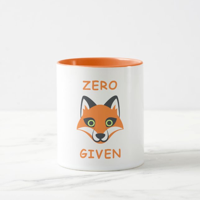 Trendy Zero Fox Given phrase Emoji Cartoon Mug (Center)