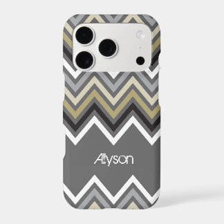 Trendy Zig Zag Chevron Pattern & Moody Deep Grey