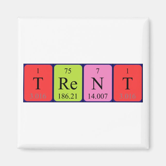 Trent periodic table name magnet (Front)