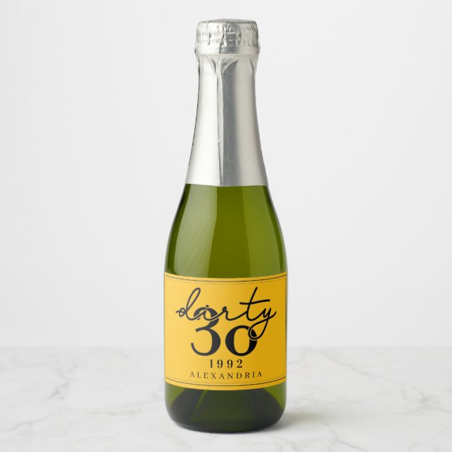 Trente - Anniversaire - Mini Étiquette À Vins Étin (Devant)