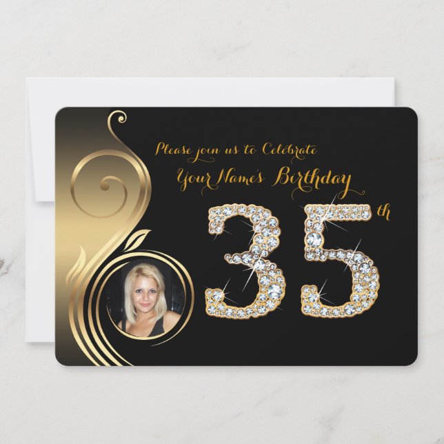 trente-cinquième, invitation d'anniversaire, (Devant)