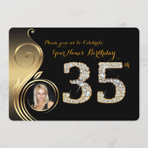 trente-cinquième, invitation d'anniversaire,