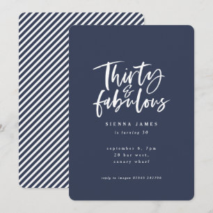trente et fabuleux anniversaire photo invitation