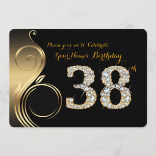 trente-huitième, invitation d'anniversaire,