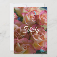 Trente Roses 30e anniversaire de fête Invitation