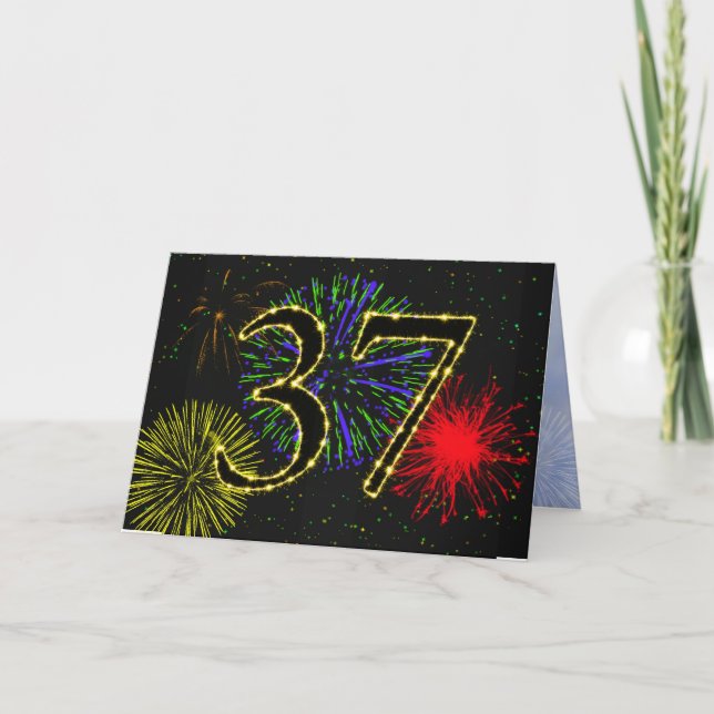 trente-septième Invitation de fête d'anniversaire (Devant)