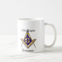 trente-troisième Tasse de blanc de franc-maçon de