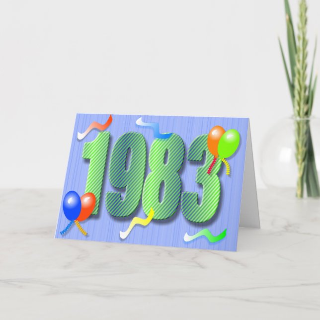 Trentième carte de l'anniversaire 1983 (Devant)