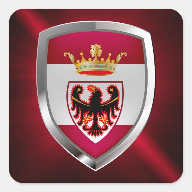 Trento Mettalic Emblem Square Sticker (Front)
