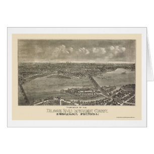 Trenton, carte panoramique de NJ - 1900