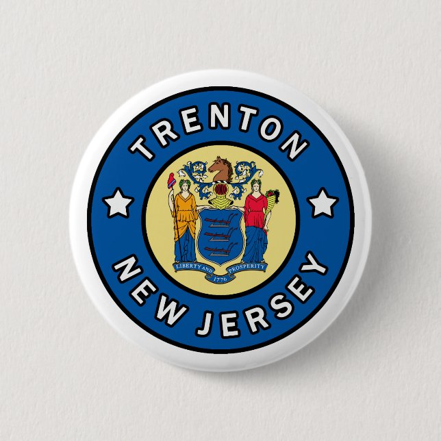 Trenton New Jersey 2 Inch Round Button (Front)