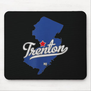 Trenton New Jersey Nj Map  Mouse Pad