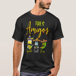 Tres Amigos Tequila Lime Salt Cinco De Mayo  Holid T-Shirt