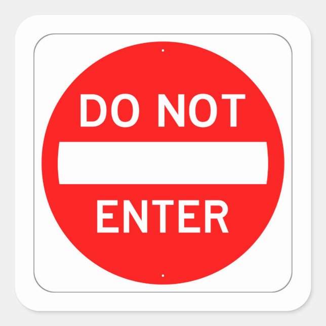 Très amusant Classic NE PAS ENTRER Sticker Set de  (Devant)