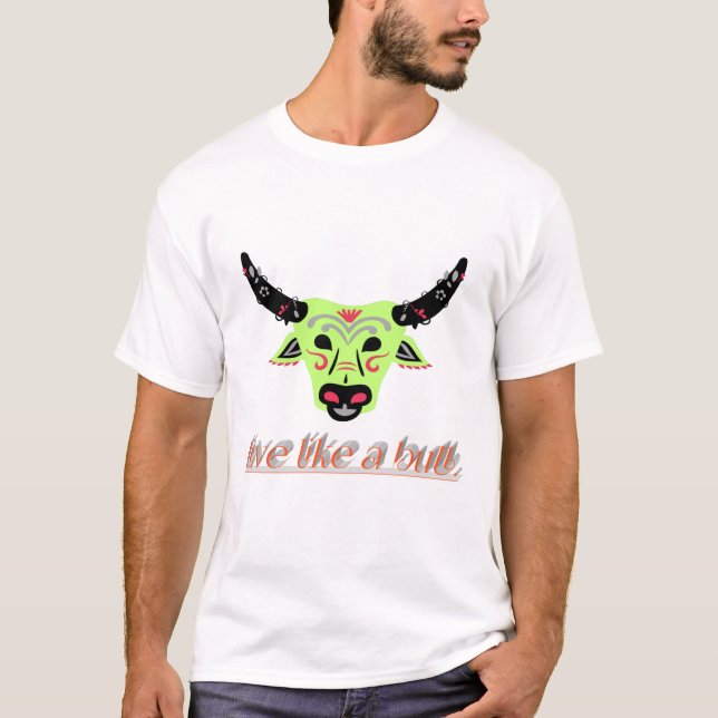 Très beau design de T-shirt taureau (Devant)