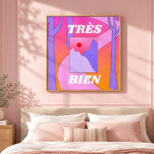 Très Bien Rétro Impression d'Art de Mur de Forêt d