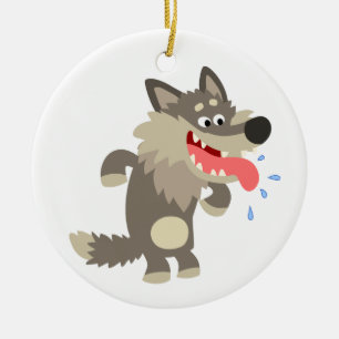 Très célèbre ornement de loup de dessin