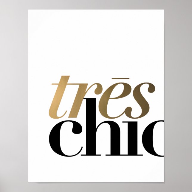TRES CHIC 11x14'' | TYPOGRAPHY POSTER (Front)